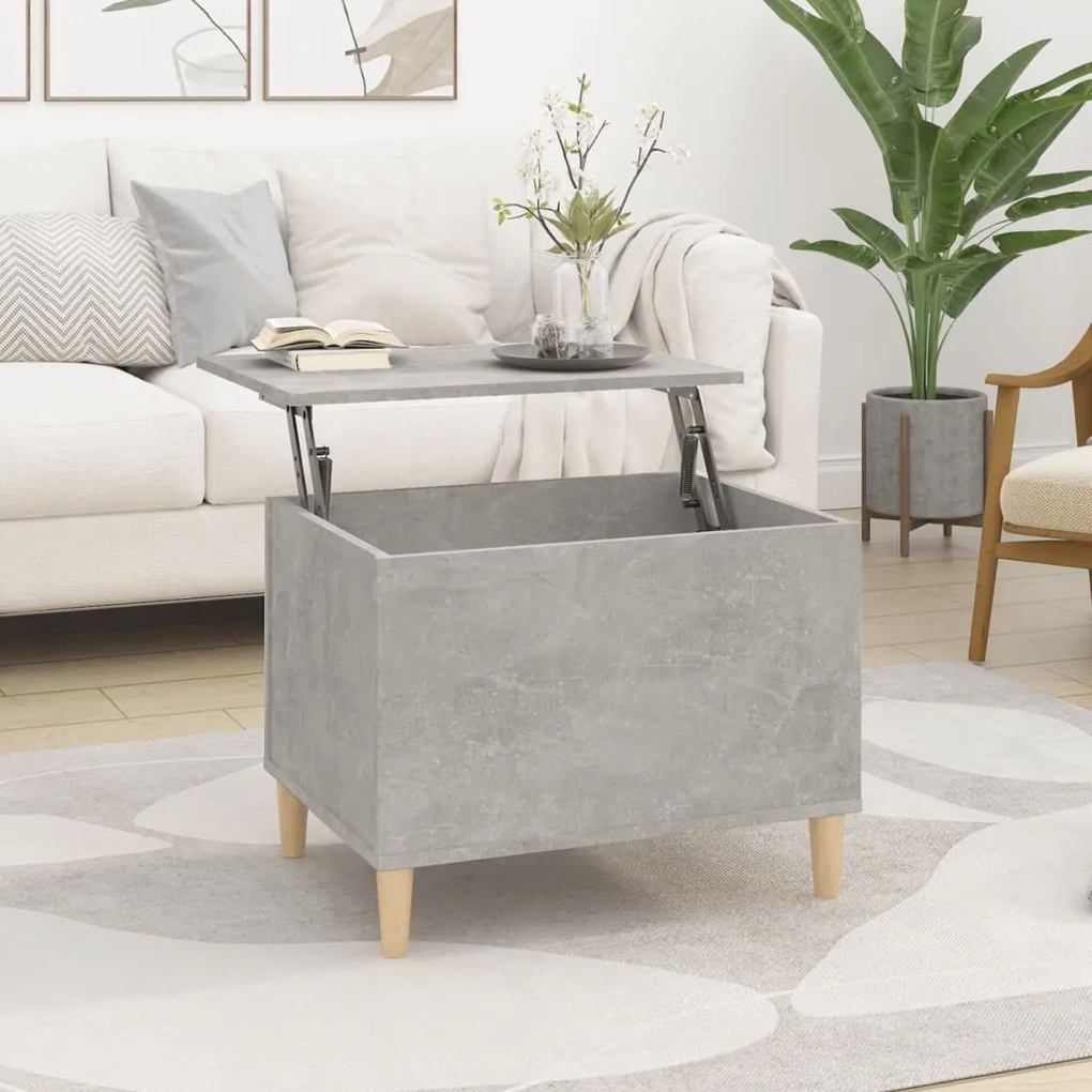 Tavolino Salotto Grigio Cemento 60x44,5x45 Cm Legno Multistrato /