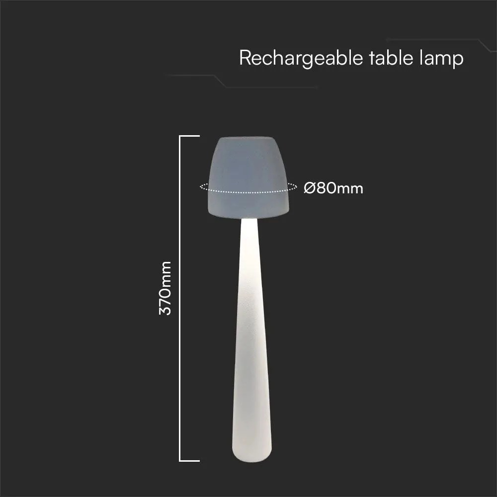 Lampada LED Tavolo 3W USB-C Touch Dimmer CCT Bianca V-TAC
