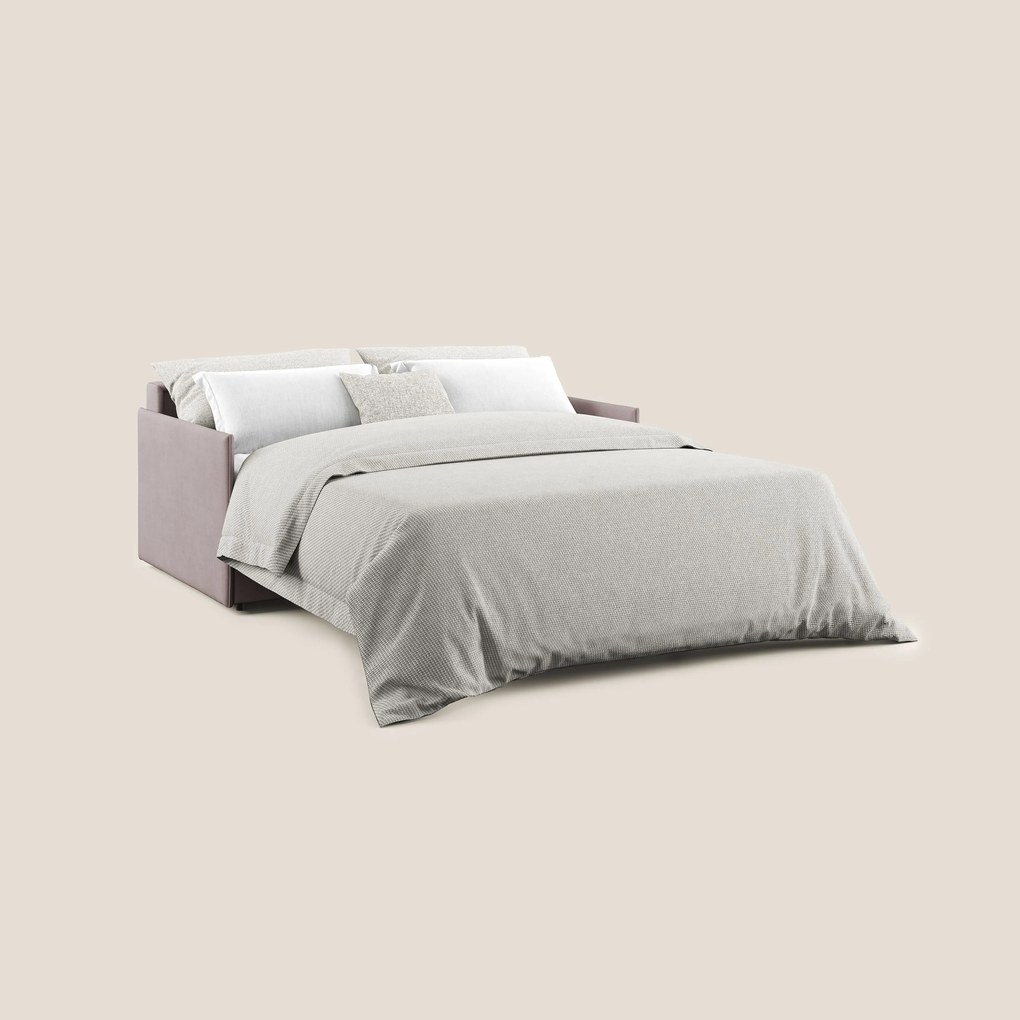 Evans Divano letto in morbido tessuto impermeabile T02 rosa