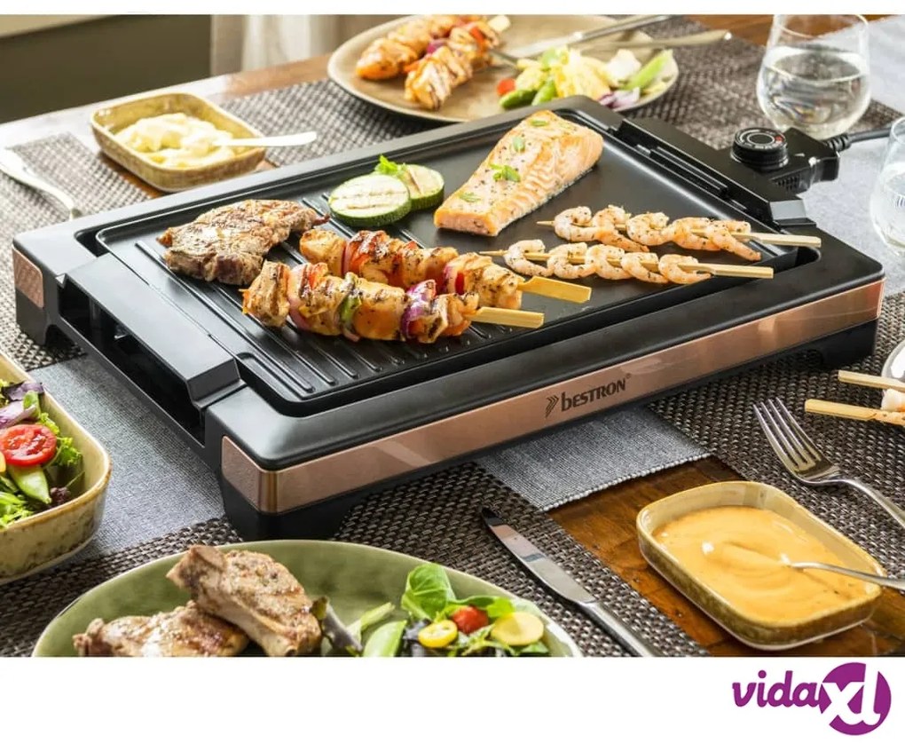 Bestron Griglia Barbecue da Tavolo ABBQ2000CO 2000 W Color Rame
