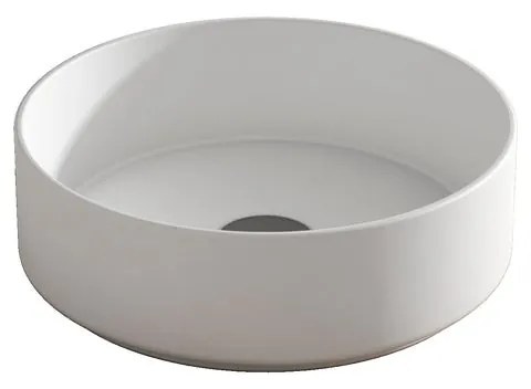 Lavabo da appoggio COLORS VISOBATH tondo piletta non inclusa in ceramica bianco piletta non inclusa