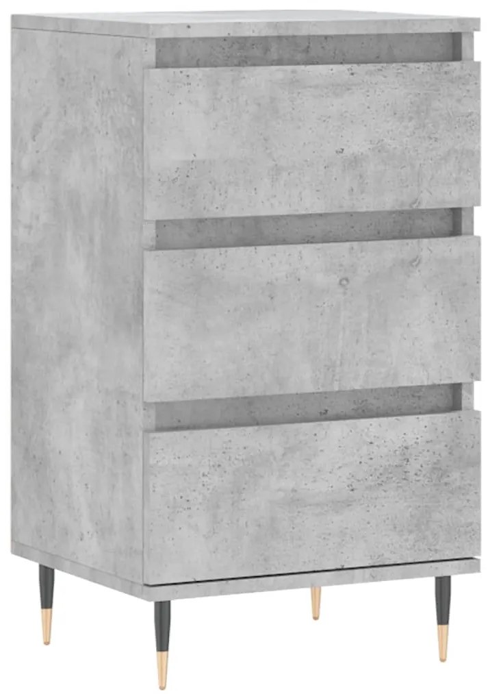 Credenza Grigio Cemento 40x35x70 cm in Legno Multistrato