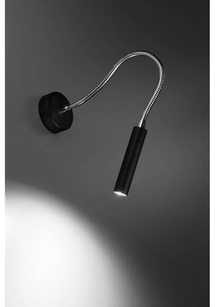Applique da Parete in Acciaio Axil G9 Orientabile Nera da interno Colore Nero