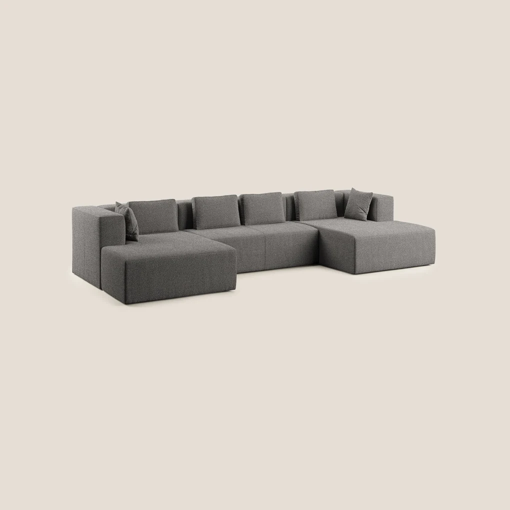 Divano per Bambini - Divano relax Sofa Antracite in Morbido