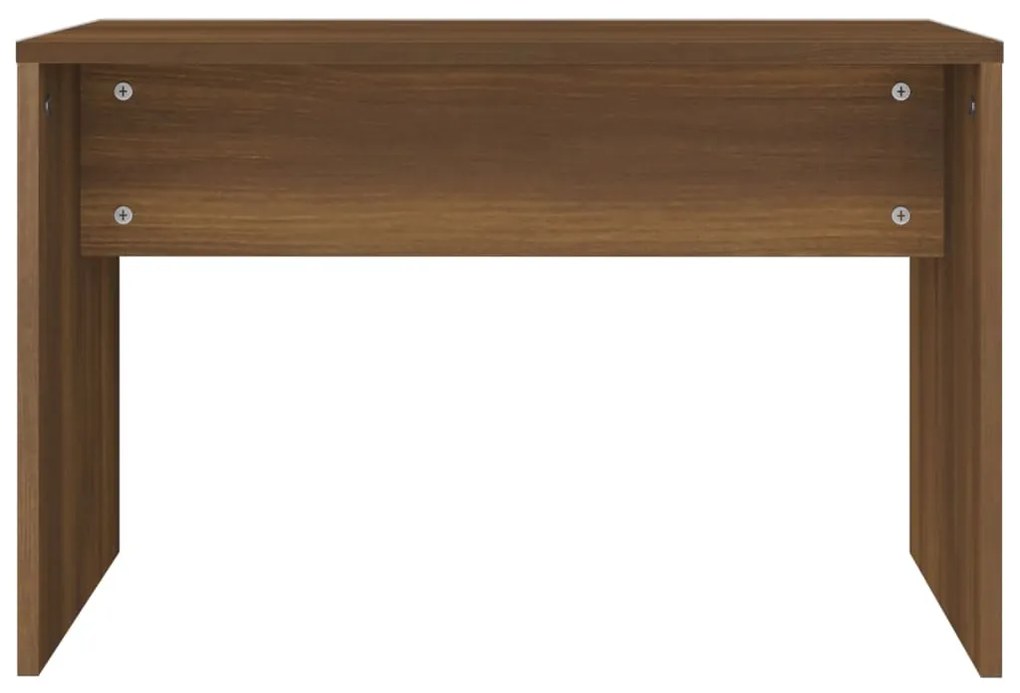 Sgabello da toeletta marrone fumo 70x35x45 cm legno multistrato