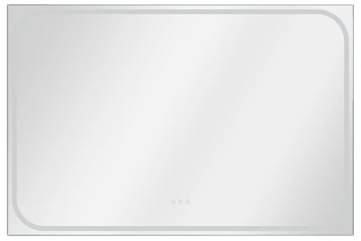Specchio con illuminazione integrata bagno rettangolare SENSEA L 120 x H 80 x P 3 cm grigio / argento