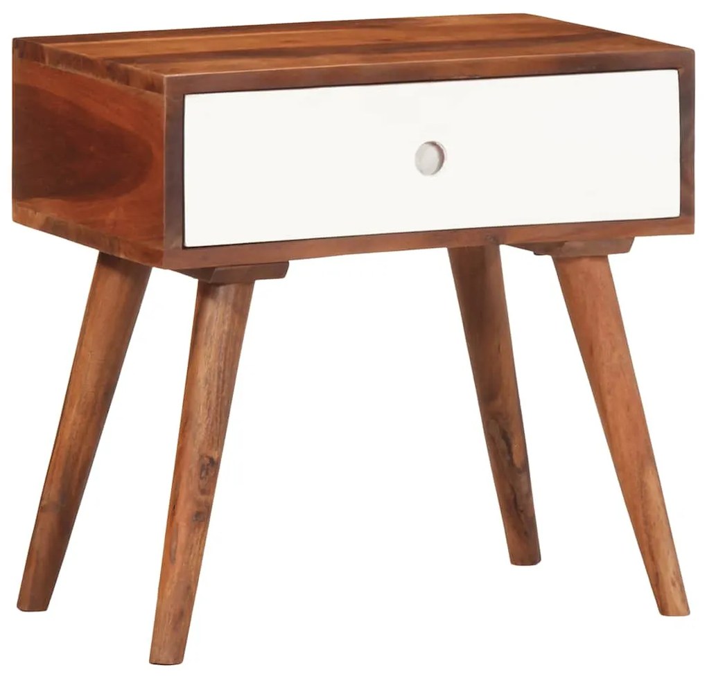 Tavolino 45x30x45 Cm İn Legno Massello Di Acacia /