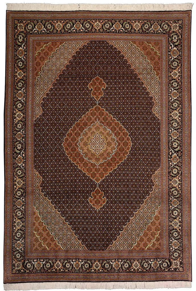 Tabriz Tappeto persiano 300 x 200 Marrone (Iran) Annodato A Mano