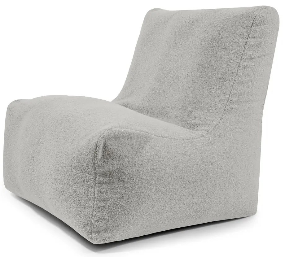 Puof a sacco grigio chiaro con rivestimento in bouclé Seat 100 Lounge – SLOWDOWN