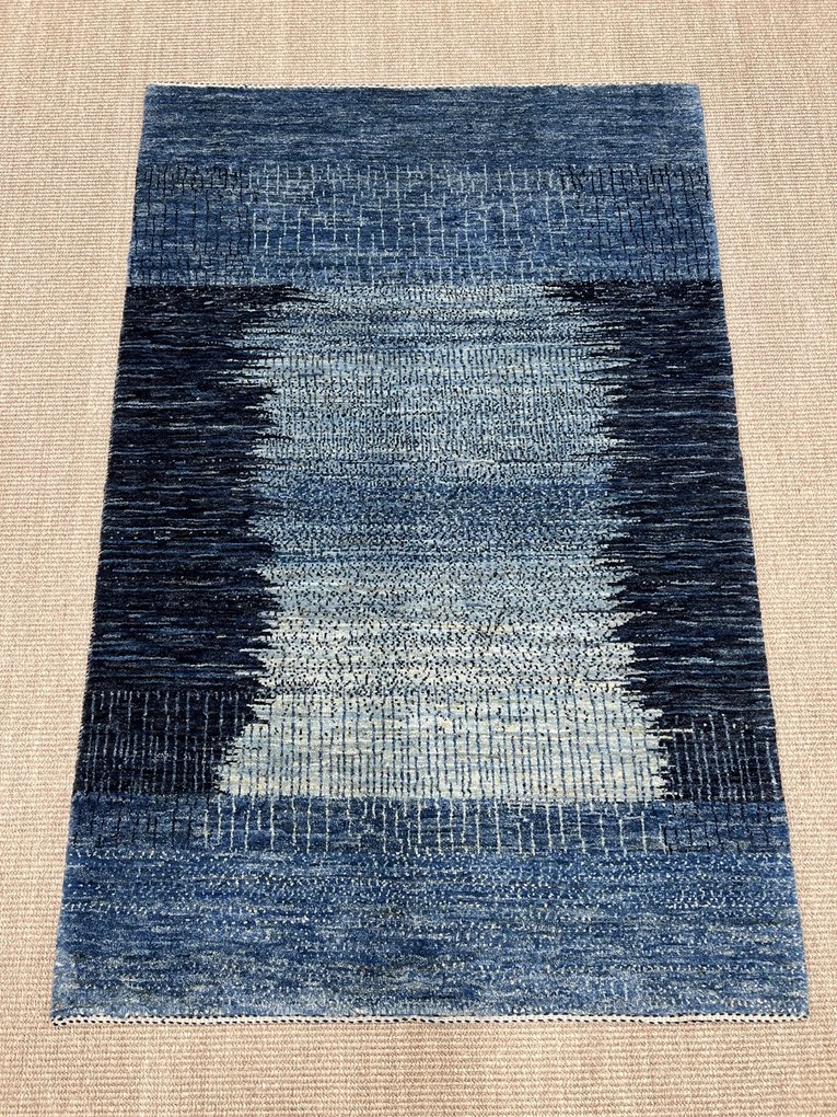 Loribaft Tappeto persiano 140 x 90 Blu (Iran) Annodato A Mano