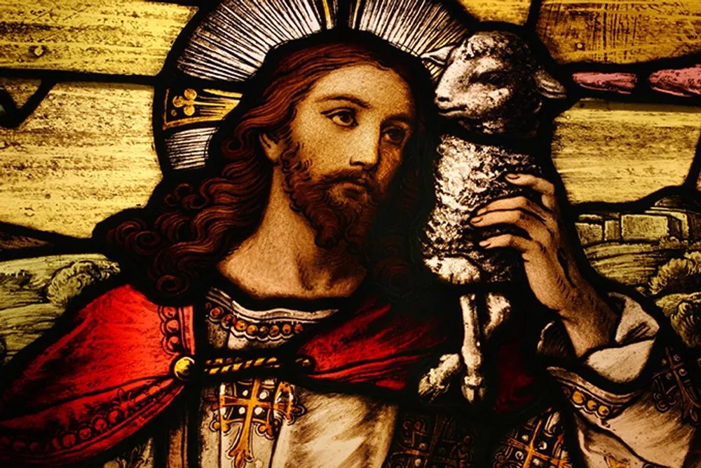 Carta da parati – Gesù con agnello