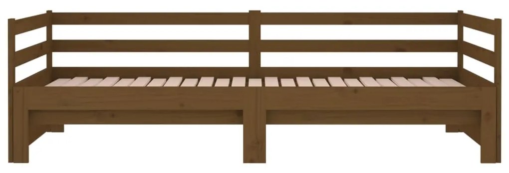 Dormeuse Estraibile Miele 2x(90x190) cm Legno Massello di Pino