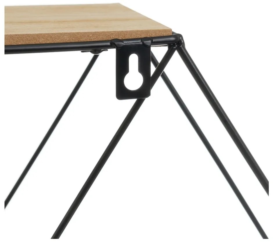 Scaffale a castello in colore nero-naturale 50 cm - Casa Selección