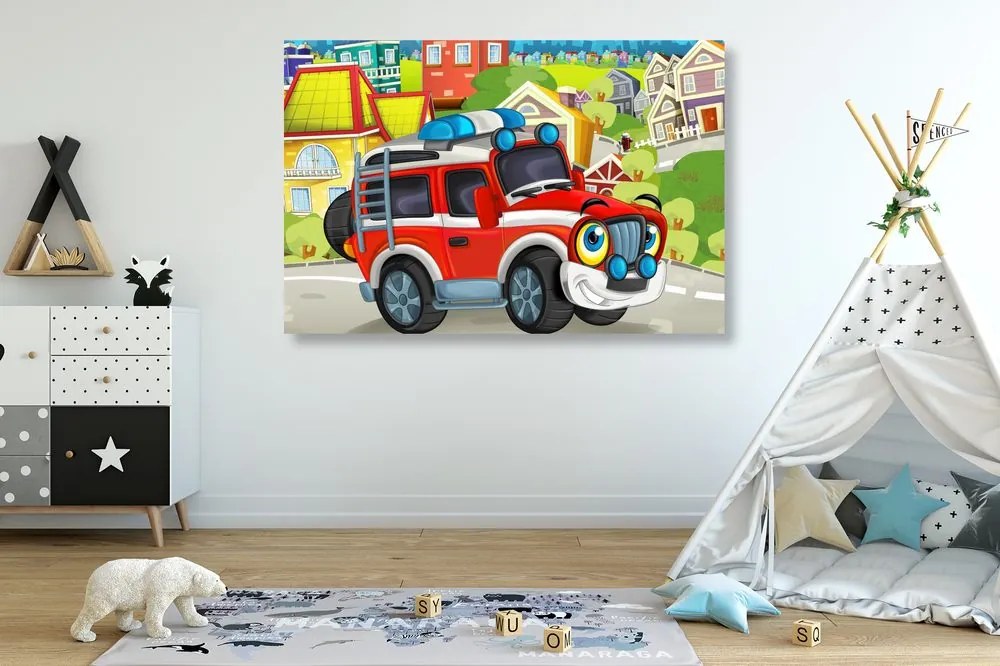Quadro su tela – Macchinina sulla strada
