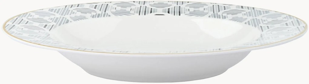 Set di 6 piatti fondi in New Bone China Osaka