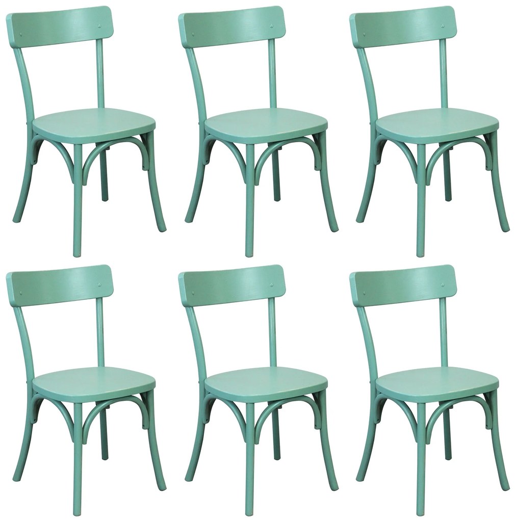 CHELSEA - set 6 sedie in legno di olmo