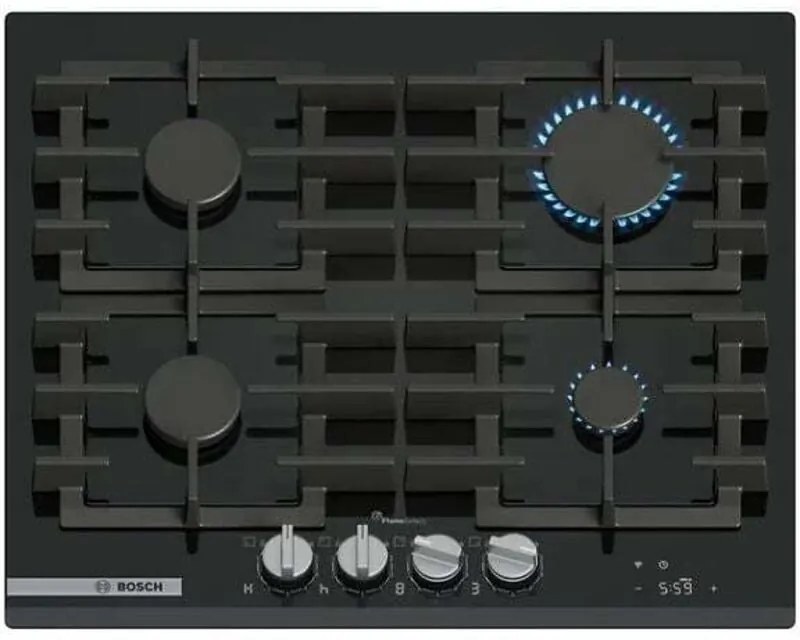 Piano cottura a gas Bosch PRP6A6H40 con 4 zone Nero [HZBOSYG6A6H4000]