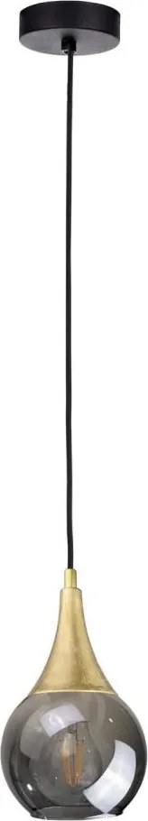 Lampadario a sospensione con filo LACRIMA SMOKY 1xE27/60W/230V