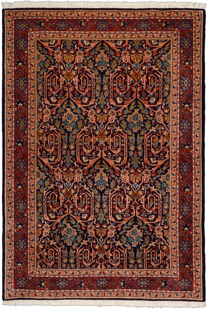 Kashan Tappeto 160x110 Rosso (Iran) Annodato A Mano