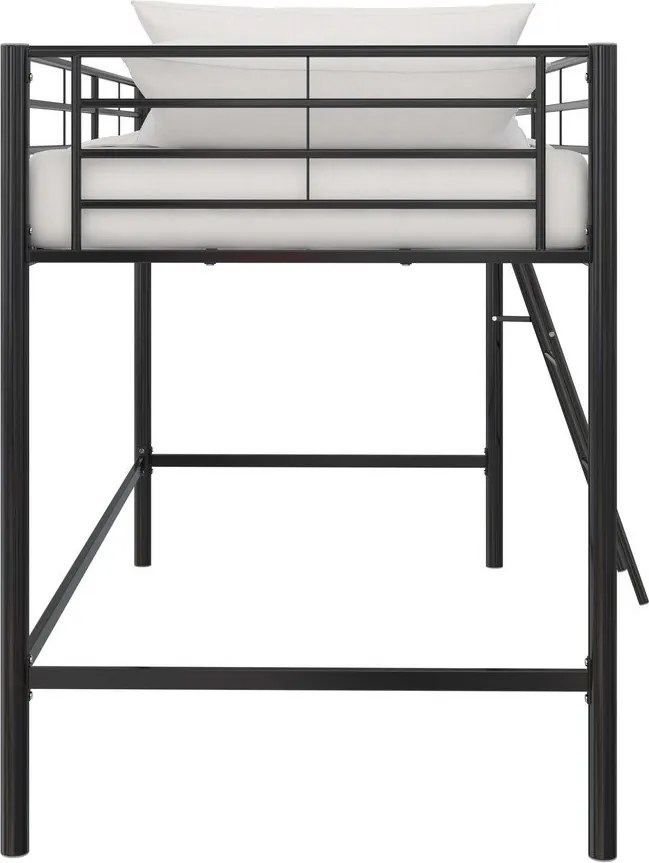 Letto nero rialzato per bambini 90x200 cm Jodie - Støraa