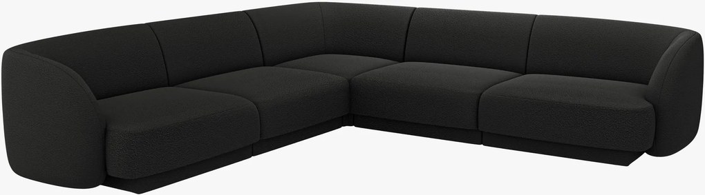 Divano modulare panoramico Miley in tessuto Bouclé Baloo – L255 cm