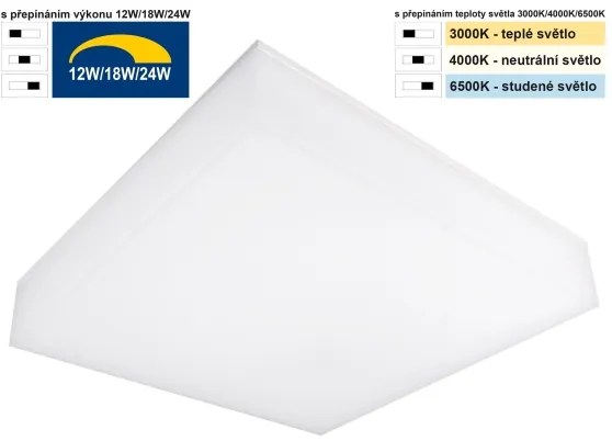 Top Light - Plafoniera LED da bagno BOXTER LED/24W/230V IP54 28x28 cm