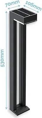 Viking - Set da 2 lampade solari a LED 1W/3,7V IP44 3000K 2000 mAh