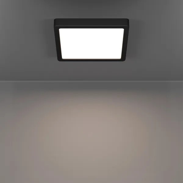 Eglo 901374-LED RGBW Plafoniera dimmerabile fumé FUEVA-Z LED/10,5W/230V 22x22cm IP44 nero