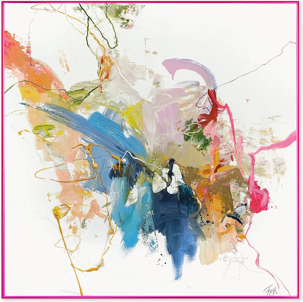 Stampa su tela incorniciata fatta a mano Confidential Pink