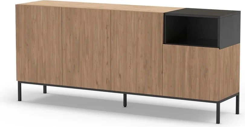 Cassettiera color legno naturale 180x80 cm Cailin - Marckeric