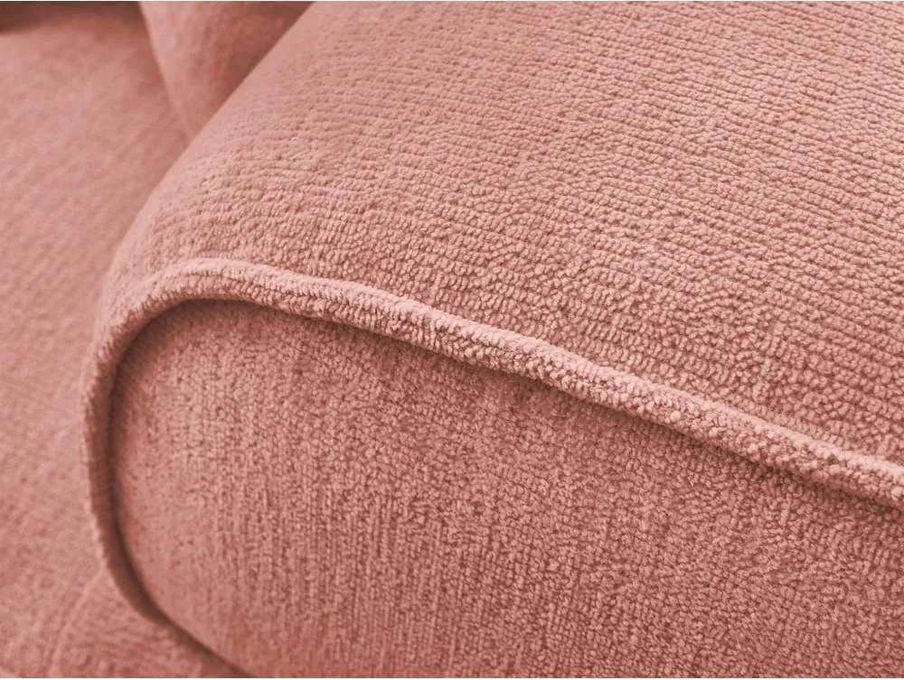 Divano rosa con rivestimento in ciniglia 237 cm Whesley – Bobochic Paris