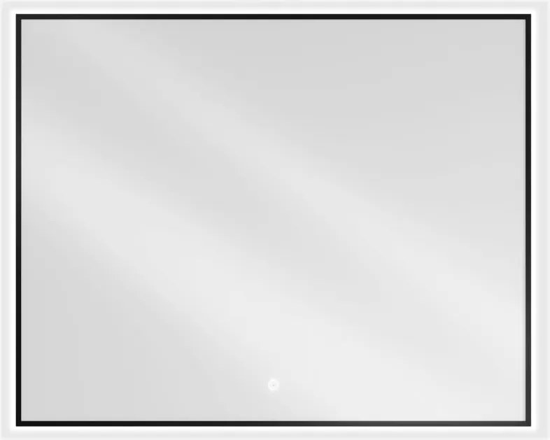 Mexen Erma specchio da bagno retroilluminato 100 x 80 cm, LED 6000K, anti-appannamento, cornice nera - 9814-100-080-611-70
