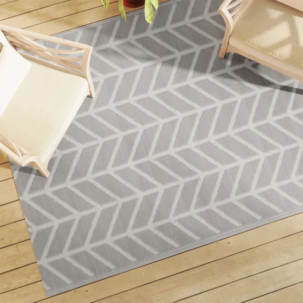 Tappeto Da Esterni Arakıl Grigio 160x230 Cm İn Pp /