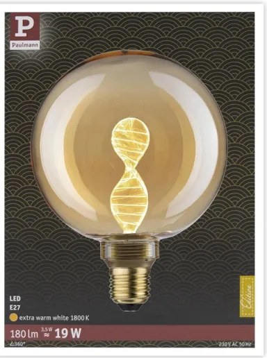 Lampadina LED INNER G125 E27/3,5W/230V 1800K - Paulmann 28881