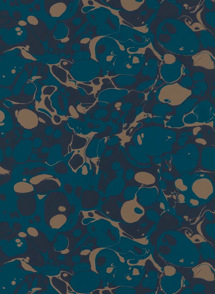 Harlequin Carta da parati Marble - Azurite/ Copper/ Japanese Ink