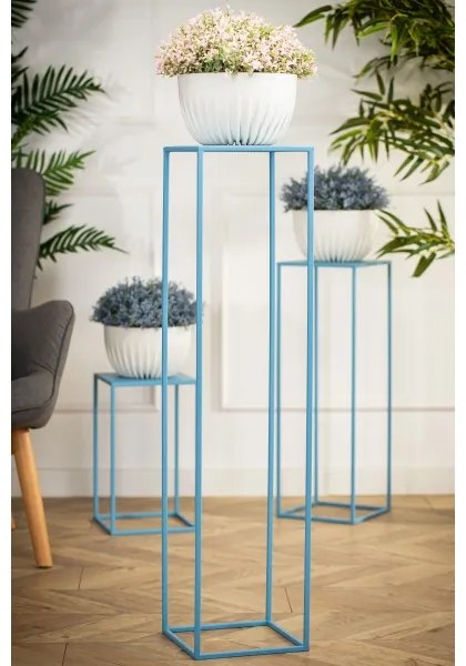 Portafiori 100x24 cm blu