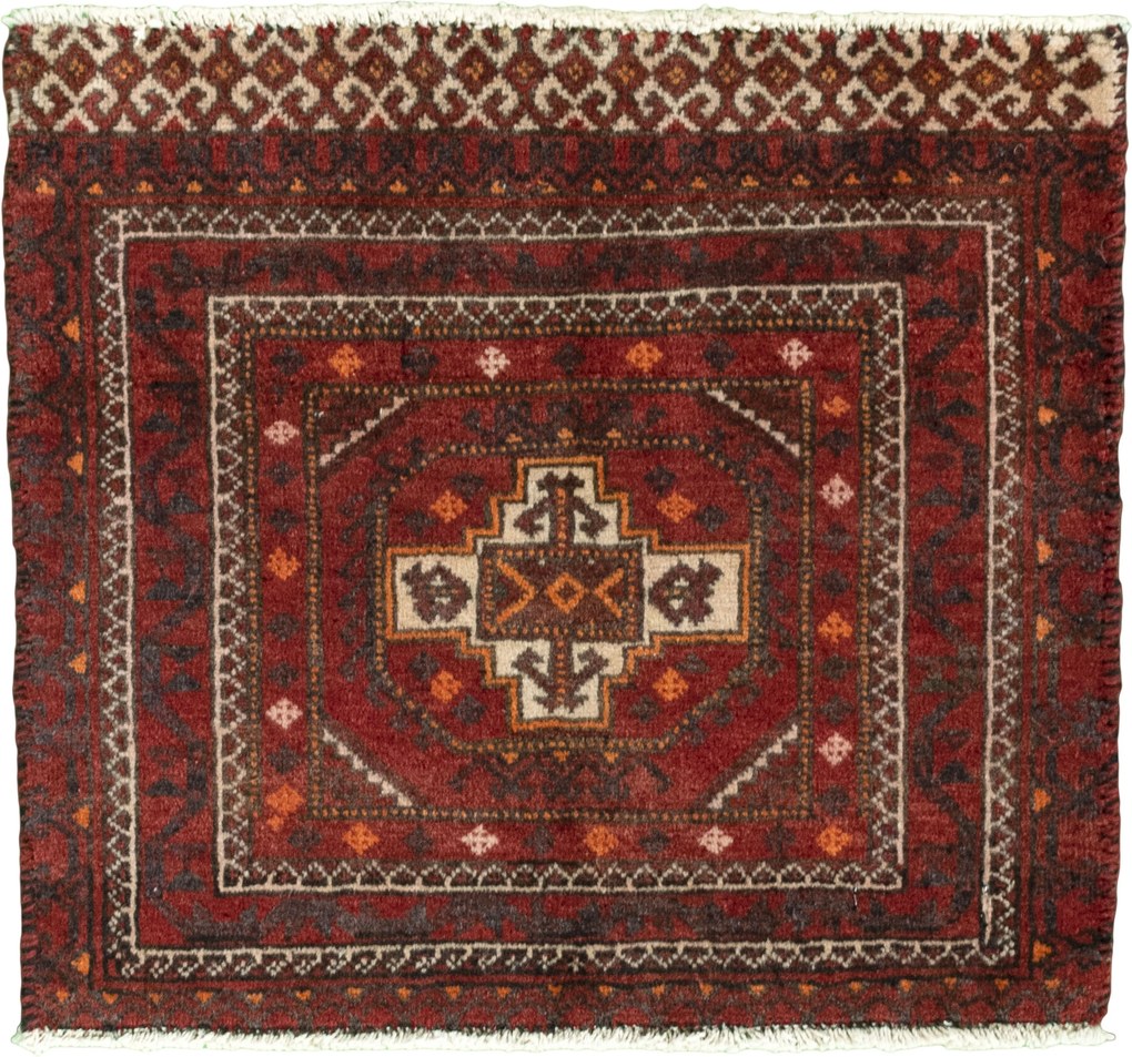 Tappeto 60x50 Rosso (Iran) Annodato A Mano