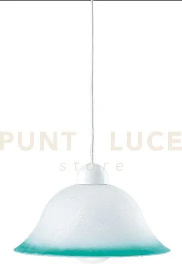 Lampadario a sospensione 700 in vetro campana verde 1 luce attacco ...