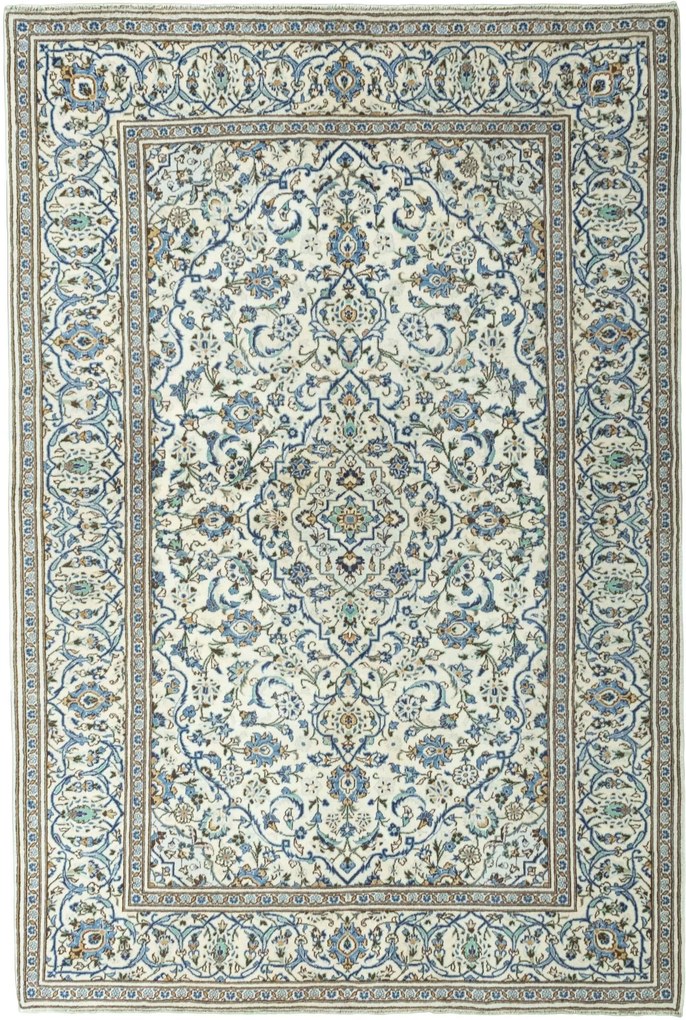 Kashan Tappeto 200 x 300 Beige (Iran) Annodato A Mano