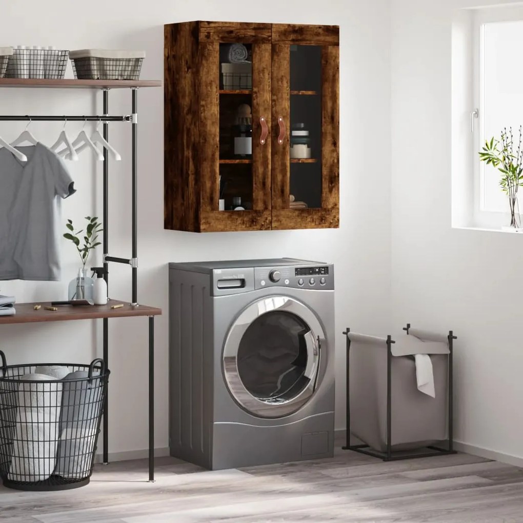Mobile A Parete Rovere Fumo 69,5x34x90 Cm /