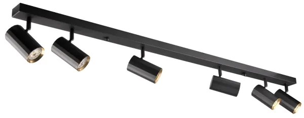 Faretto NICEA 6xGU10/10W/230V nero