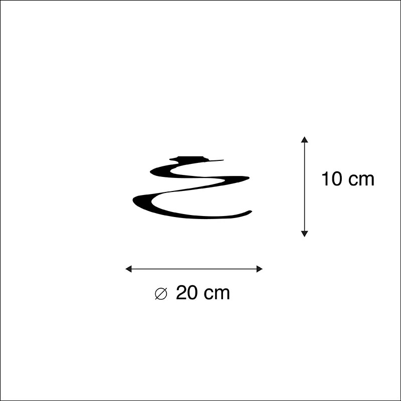 Paralume in acciaio nero 20 cm - Spiral