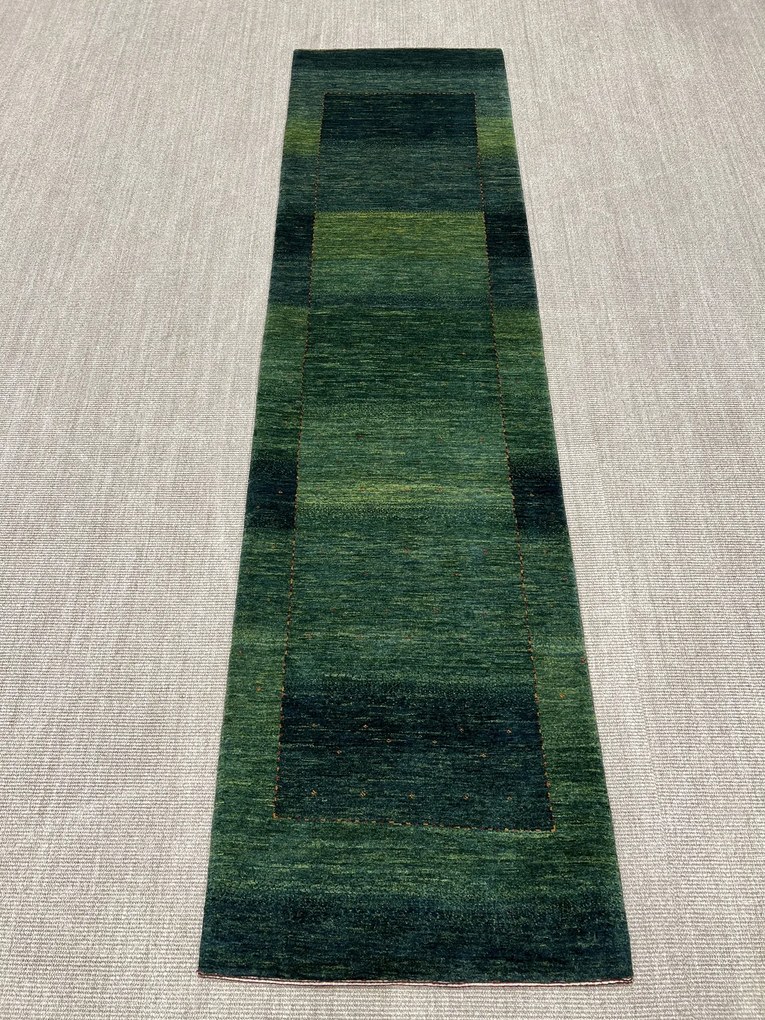 Loribaft Tappeto persiano 80 x 320 Verde (Iran) Annodato A Mano