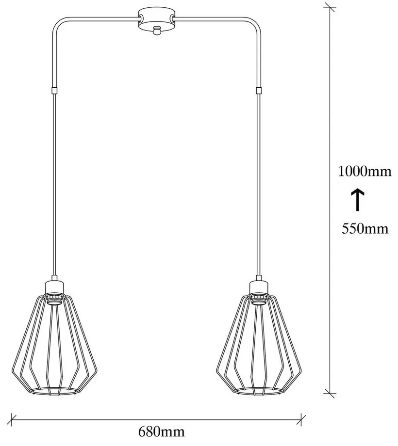 Apparecchio a sospensione in metallo nero Opviq luci Straton - Opviq lights