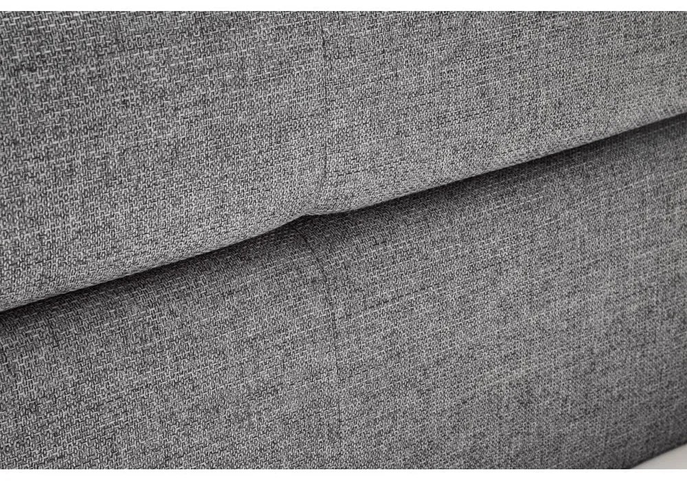 Letto matrimoniale imbottito grigio con contenitore con rete inclusa 180x200 cm Lotte – Meise Möbel