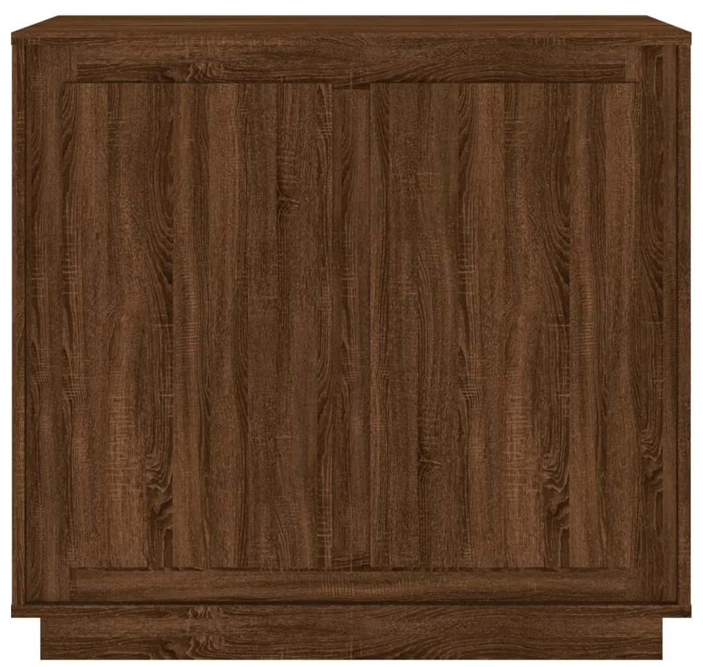 Credenza Rovere Marrone 80x34x75 cm in Legno Multistrato