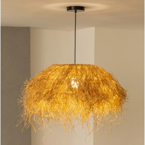 Brilagi - Lampadario LED a cavo CERIA BOHO 1xE27/40W/230V Ø 60 cm in rafia