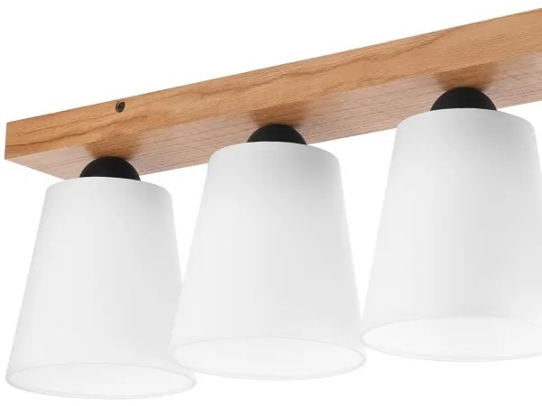 Lampadario a plafone LULA 4xE27/60W/230V quercia