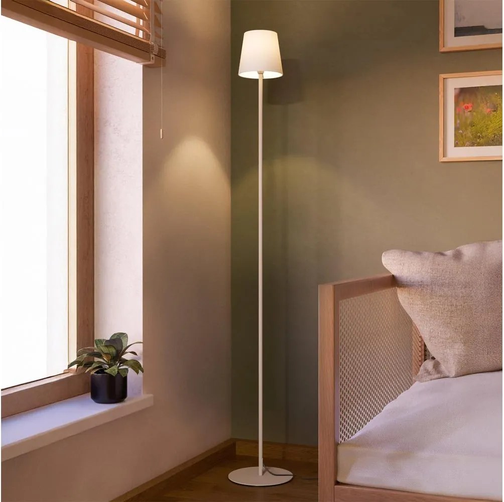 Eglo 901112 - Lampada a piantana FIORANA 1xE14/7,5W/230V crema/bianco