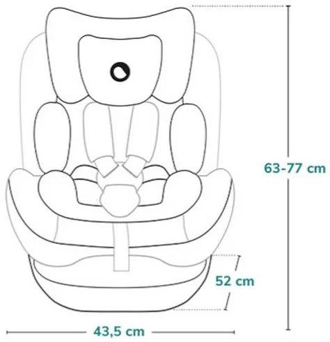 Lionelo - Seggiolino auto girevole con base BASTIAAN ONE i-Size 40-150 cm Beige sabbia